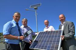 New solar street lighting for car park in pembrokeshire